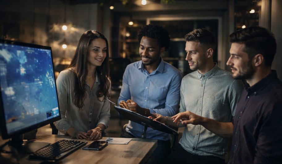 METAUTIX team working on digital projects